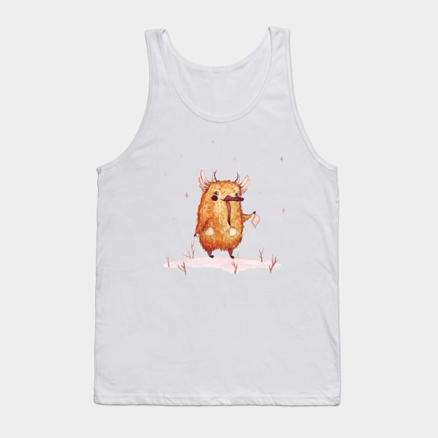 Orange kurent Tank Top by Hana Nekrep Art